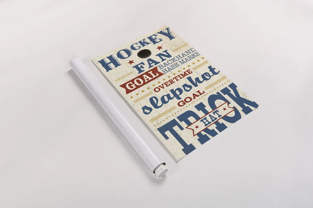 Sports Lovers V Red v2 by Pela Studio. shown as a rolled paper print. Available as archival giclee rolled canvas, fine art paper, or poster print. SKU 72094h.