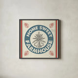 Sweet Farmhouse I No 100 by Pela Studio. Shown in a sleek black glass frame for a contemporary gallery look. Available as an archival giclee rolled canvas, fine art paper, or poster print. SKU 49020a.