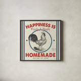Sweet Farmhouse II by Pela Studio. Shown in a sleek black glass frame for a contemporary gallery look. Available as an archival giclee rolled canvas, fine art paper, or poster print. SKU 36181a.
