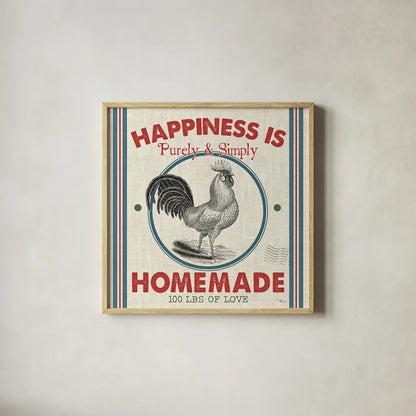 Sweet Farmhouse II by Pela Studio. Shown in a natural wood glass frame for a timeless modern aesthetic. Available as an archival giclee rolled canvas, fine art paper, or poster print. SKU 36181a.