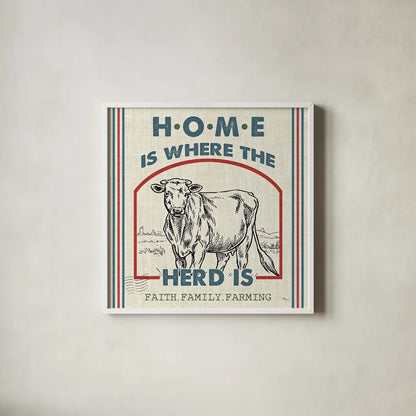 Sweet Farmhouse IV by Pela Studio. Shown in a crisp white glass frame for a clean and minimalist style. Available as an archival giclee rolled canvas, fine art paper, or poster print. SKU 36183a.