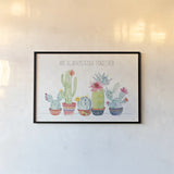 Sweet Succulents I by Pela Studio. shown as a paper print in a black flame. Available as a archival giclee rolled canvas, fine art paper, or poster print. SKU 38946i.
