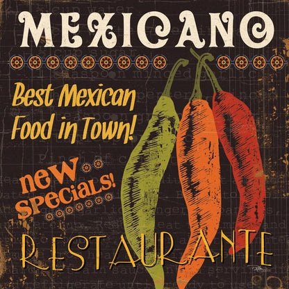 Tex Mex I by Pela Studio. SKU 10324a. Archival Giclee Fine art print for wall decor.