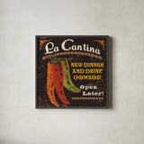 Tex Mex II by Pela Studio. Shown in a sleek black glass frame for a contemporary gallery look. Available as an archival giclee rolled canvas, fine art paper, or poster print. SKU 10325a.