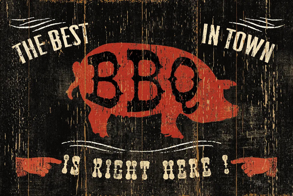 The Best BBQ in Town by Pela Studio. SKU 11735i. Archival Giclee Fine art print for wall decor.