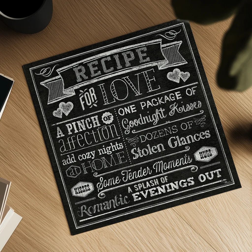 Thoughtful Recipes III by Pela Studio. Shown as a detailed flat fine art print, highlighting archival giclee quality. Available as an archival giclee rolled canvas, fine art paper, or poster print. SKU 15216a.
