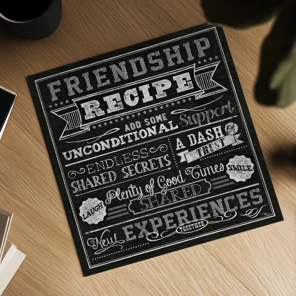 Thoughtful Recipes IV by Pela Studio. Shown as a detailed flat fine art print, highlighting archival giclee quality. Available as an archival giclee rolled canvas, fine art paper, or poster print. SKU 15217a.