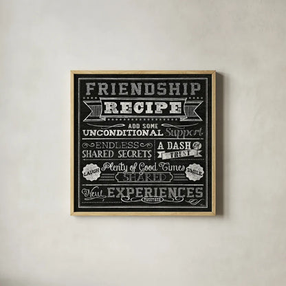 Thoughtful Recipes IV by Pela Studio. Shown in a natural wood glass frame for a timeless modern aesthetic. Available as an archival giclee rolled canvas, fine art paper, or poster print. SKU 15217a.