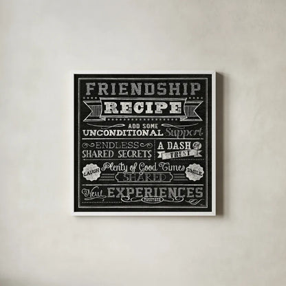 Thoughtful Recipes IV by Pela Studio. Shown in a crisp white glass frame for a clean and minimalist style. Available as an archival giclee rolled canvas, fine art paper, or poster print. SKU 15217a.