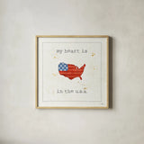 USA Cuties II by Pela Studio. Shown in a natural wood glass frame for a timeless modern aesthetic. Available as an archival giclee rolled canvas, fine art paper, or poster print. SKU 24163a.