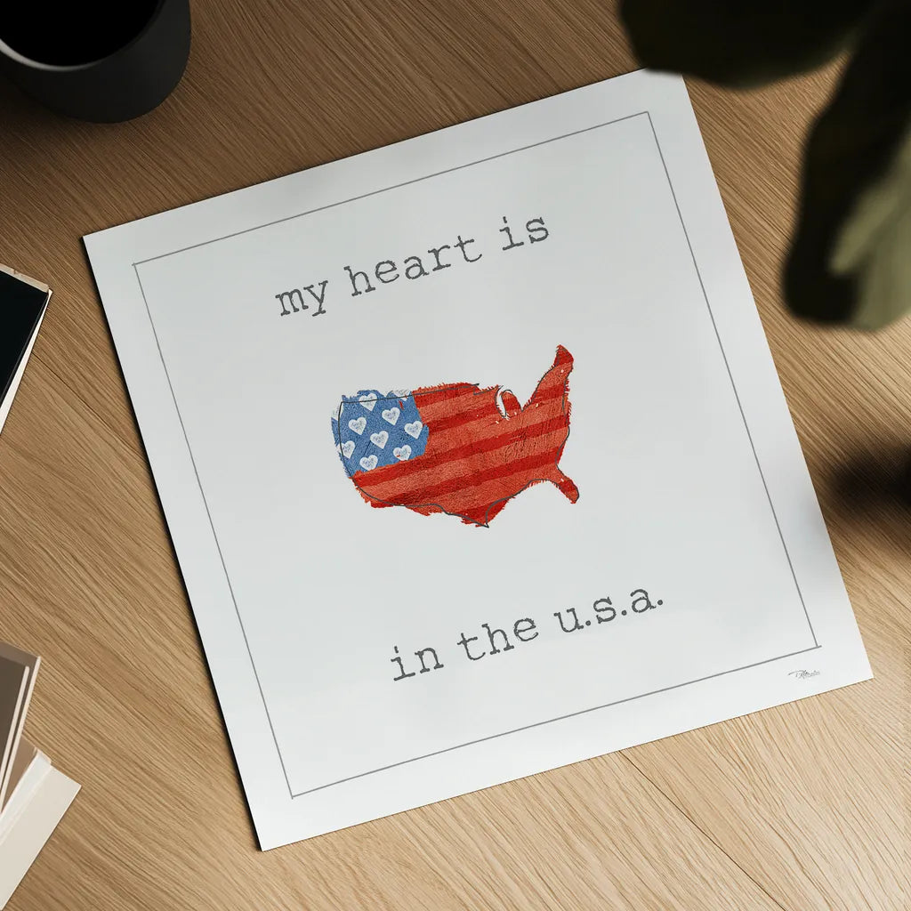 USA Cuties II on White by Pela Studio. Shown as a detailed flat fine art print, highlighting archival giclee quality. Available as an archival giclee rolled canvas, fine art paper, or poster print. SKU 28564a.