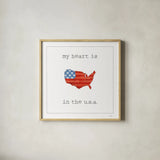 USA Cuties II on White by Pela Studio. Shown in a natural wood glass frame for a timeless modern aesthetic. Available as an archival giclee rolled canvas, fine art paper, or poster print. SKU 28564a.
