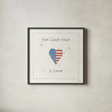 USA Cuties III by Pela Studio. Shown in a sleek black glass frame for a contemporary gallery look. Available as an archival giclee rolled canvas, fine art paper, or poster print. SKU 24164a.