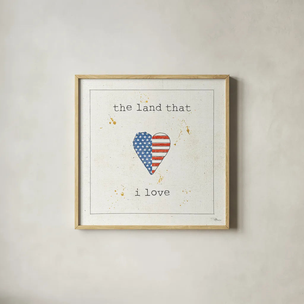 USA Cuties III by Pela Studio. Shown in a natural wood glass frame for a timeless modern aesthetic. Available as an archival giclee rolled canvas, fine art paper, or poster print. SKU 24164a.