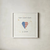 USA Cuties III by Pela Studio. Shown in a crisp white glass frame for a clean and minimalist style. Available as an archival giclee rolled canvas, fine art paper, or poster print. SKU 24164a.