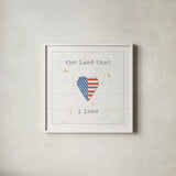 USA Cuties III Shiplap by Pela Studio. Shown in a crisp white glass frame for a clean and minimalist style. Available as an archival giclee rolled canvas, fine art paper, or poster print. SKU 38807a.