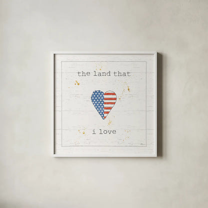 USA Cuties III Shiplap by Pela Studio. Shown in a crisp white glass frame for a clean and minimalist style. Available as an archival giclee rolled canvas, fine art paper, or poster print. SKU 38807a.