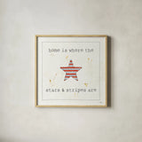 USA Cuties IV by Pela Studio. Shown in a natural wood glass frame for a timeless modern aesthetic. Available as an archival giclee rolled canvas, fine art paper, or poster print. SKU 24165a.