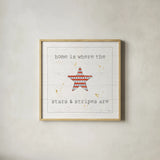 USA Cuties IV Shiplap by Pela Studio. Shown in a natural wood glass frame for a timeless modern aesthetic. Available as an archival giclee rolled canvas, fine art paper, or poster print. SKU 38808a.