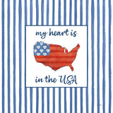 USA Cuties Stripes II by Pela Studio. SKU 98929a. Archival Giclee Fine art print for wall decor.