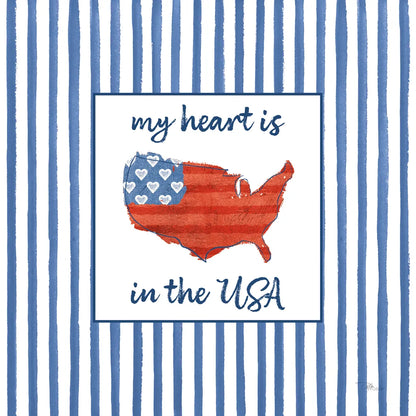 USA Cuties Stripes II by Pela Studio. SKU 98929a. Archival Giclee Fine art print for wall decor.