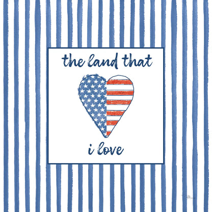 USA Cuties Stripes III by Pela Studio. SKU 98930a. Archival Giclee Fine art print for wall decor.