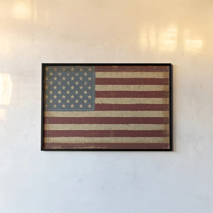 USA Strong by Pela Studio. shown as a paper print in a black flame. Available as a archival giclee rolled canvas, fine art paper, or poster print. SKU 12929i.