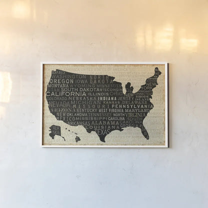 USA V by Pela Studio. shown as a paper print in a white frame. Available as a archival giclee rolled canvas, fine art paper, or poster print. SKU 7844i.