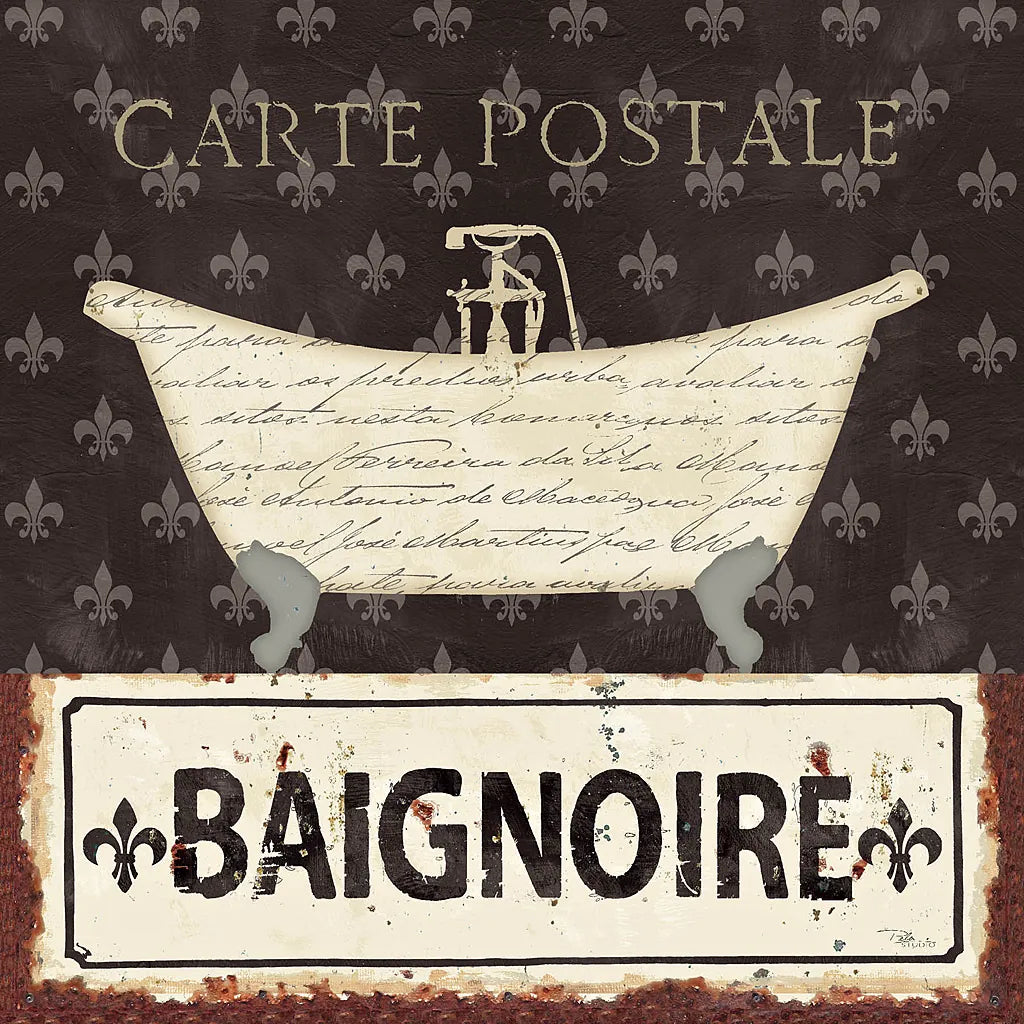 Vintage Bath V by Pela Studio. SKU 13512a. Archival Giclee Fine art print for wall decor.