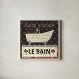Vintage Bath VI by Pela Studio. Shown in a crisp white glass frame for a clean and minimalist style. Available as an archival giclee rolled canvas, fine art paper, or poster print. SKU 13513a.