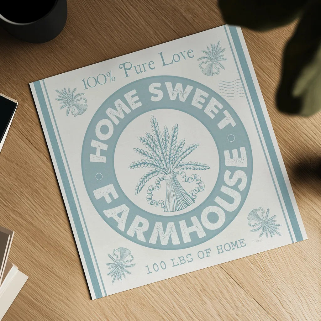 Vintage Farmhouse I by Pela Studio. Shown as a detailed flat fine art print, highlighting archival giclee quality. Available as an archival giclee rolled canvas, fine art paper, or poster print. SKU 57418a.