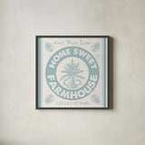 Vintage Farmhouse I by Pela Studio. Shown in a sleek black glass frame for a contemporary gallery look. Available as an archival giclee rolled canvas, fine art paper, or poster print. SKU 57418a.