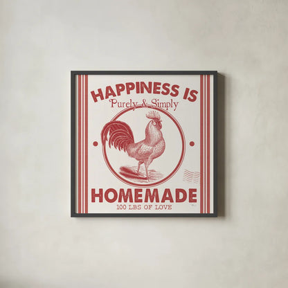 Vintage Farmhouse II by Pela Studio. Shown in a sleek black glass frame for a contemporary gallery look. Available as an archival giclee rolled canvas, fine art paper, or poster print. SKU 57419a.