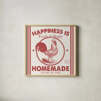 Vintage Farmhouse II by Pela Studio. Shown in a natural wood glass frame for a timeless modern aesthetic. Available as an archival giclee rolled canvas, fine art paper, or poster print. SKU 57419a.