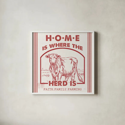 Vintage Farmhouse IV by Pela Studio. Shown in a crisp white glass frame for a clean and minimalist style. Available as an archival giclee rolled canvas, fine art paper, or poster print. SKU 57421a.