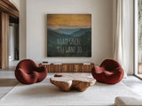 Wander I by Pela Studio. Shown as extra-large giant wall art in a modern living room. Available as an archival giclee rolled canvas, fine art paper, or poster print. SKU 18260a.