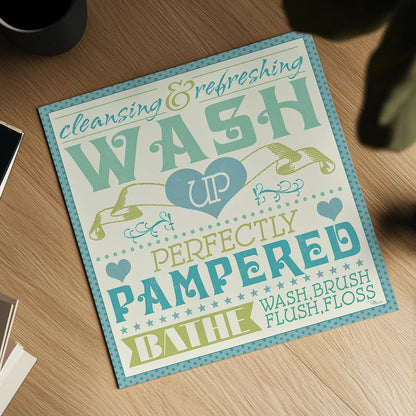 Wash Up VI by Pela Studio. Shown as a detailed flat fine art print, highlighting archival giclee quality. Available as an archival giclee rolled canvas, fine art paper, or poster print. SKU 12843a.