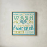 Wash Up VI by Pela Studio. Shown in a natural wood glass frame for a timeless modern aesthetic. Available as an archival giclee rolled canvas, fine art paper, or poster print. SKU 12843a.