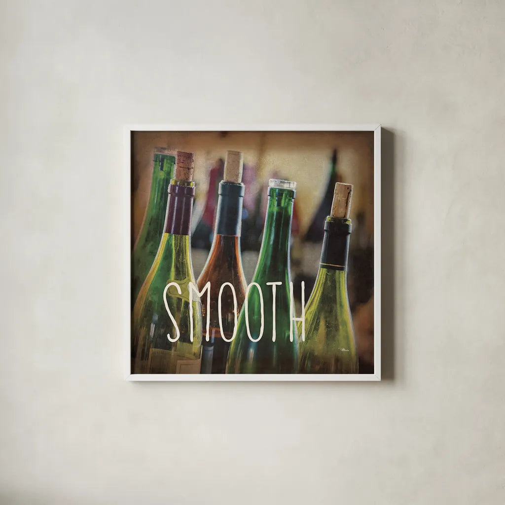 Wine Collage V by Pela Studio. Shown in a crisp white glass frame for a clean and minimalist style. Available as an archival giclee rolled canvas, fine art paper, or poster print. SKU 20502a.