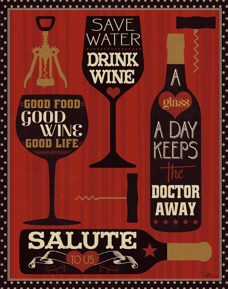Wine Words II by Pela Studio