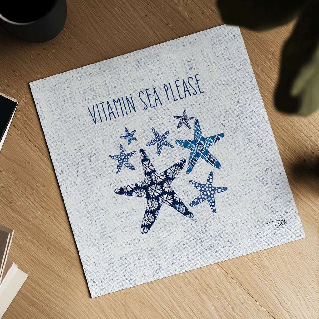 Sunday on the Coast VI by Pela. Shown as a detailed flat fine art print, highlighting archival giclee quality. Available as an archival giclee rolled canvas, fine art paper, or poster print. SKU 26524a.