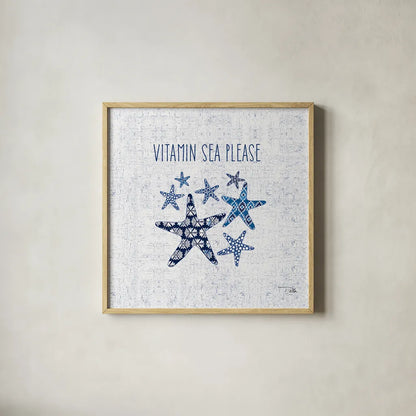 Sunday on the Coast VI by Pela. Shown in a natural wood glass frame for a timeless modern aesthetic. Available as an archival giclee rolled canvas, fine art paper, or poster print. SKU 26524a.