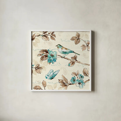 Wing Prints IV by Pela. Shown in a crisp white glass frame for a clean and minimalist style. Available as an archival giclee rolled canvas, fine art paper, or poster print. SKU 12820a.