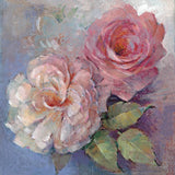Roses on Blue I Crop by Peter McGowan. SKU 32565a. Archival Giclee Fine art print for wall decor.