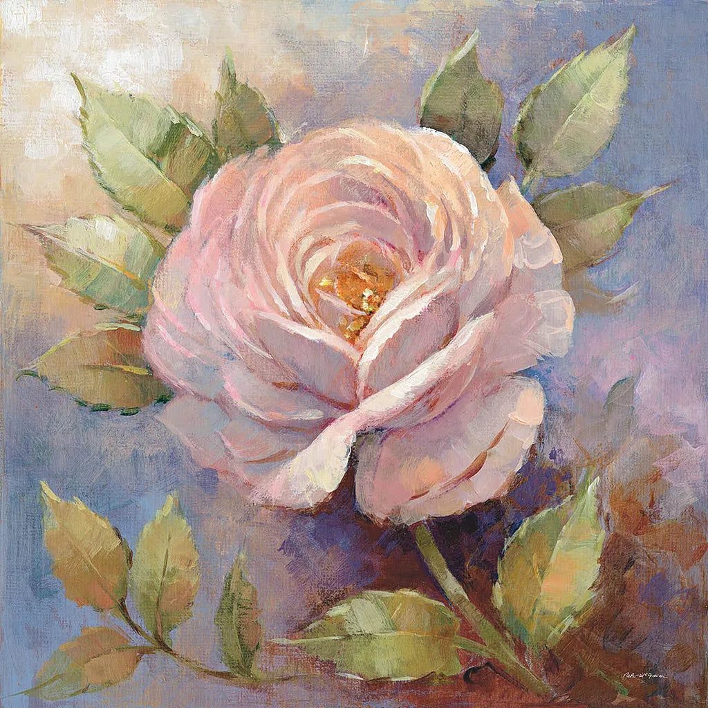 Roses on Blue IV Crop by Peter McGowan. SKU 32568a. Archival Giclee Fine art print for wall decor.