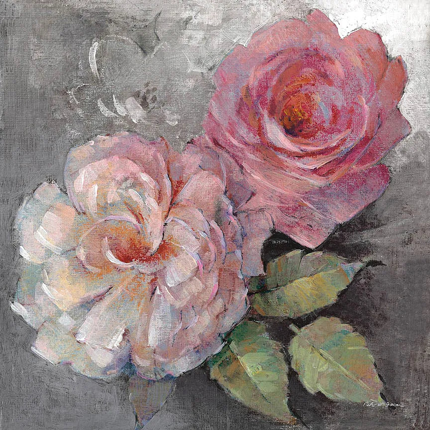 Roses on Gray I Crop by Peter McGowan. SKU 27975a. Archival Giclee Fine art print for wall decor.