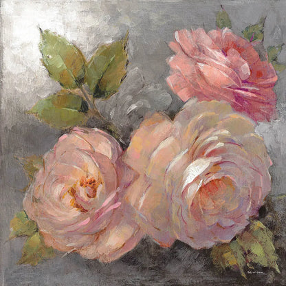 Roses on Gray II Crop by Peter McGowan. SKU 27976a. Archival Giclee Fine art print for wall decor.