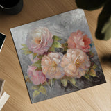 Roses on Gray III Crop by Peter McGowan. Shown as a detailed flat fine art print, highlighting archival giclee quality. Available as an archival giclee rolled canvas, fine art paper, or poster print. SKU 27977a.