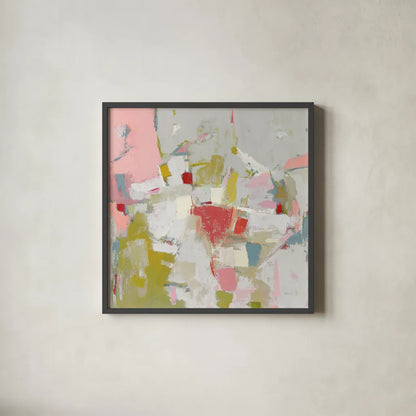 And All That Jazz Pink by Phyllis Adams. Shown in a sleek black glass frame for a contemporary gallery look. Available as an archival giclee rolled canvas, fine art paper, or poster print. SKU 48176a.