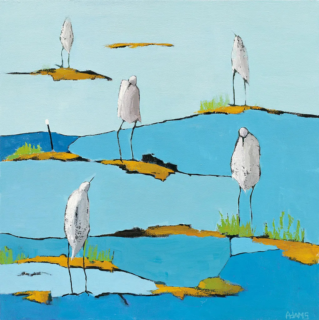 Beach Bums by Phyllis Adams. SKU 27237a. Archival Giclee Fine art print for wall decor.